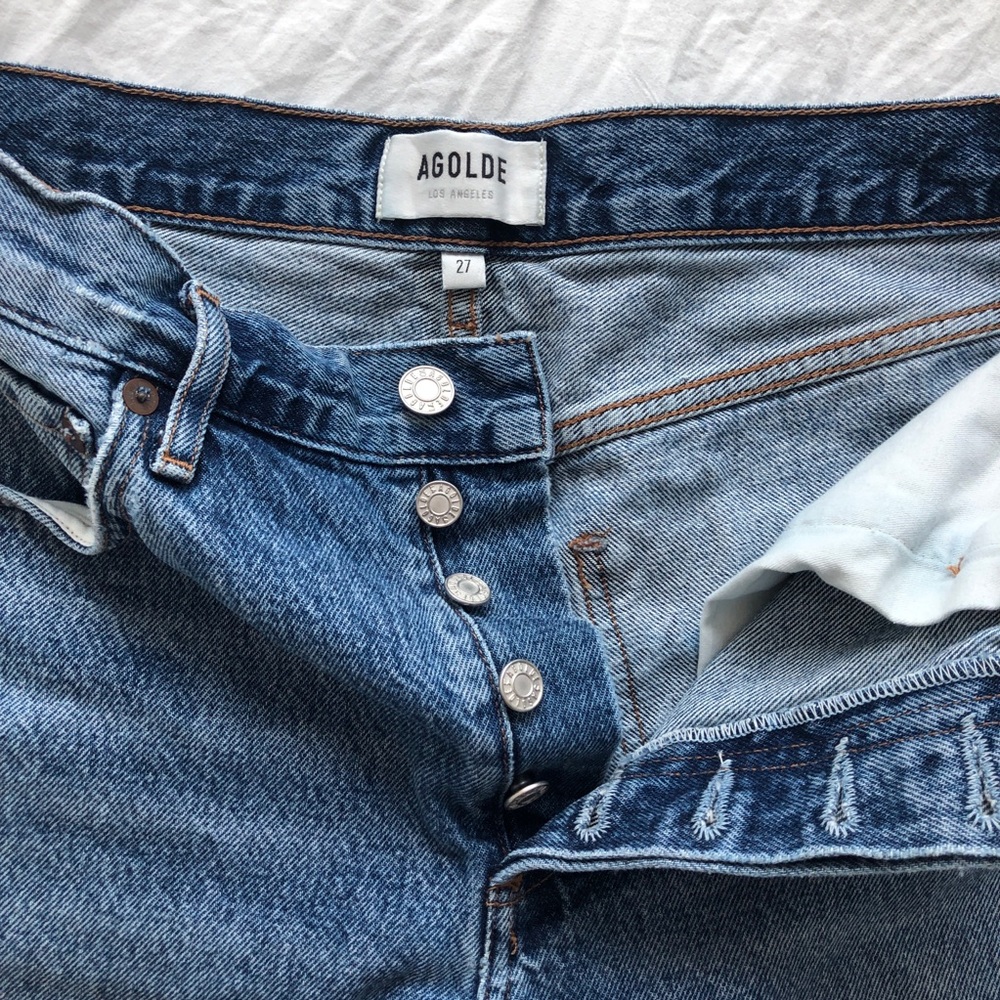 Agolde Cutoff denim shorts